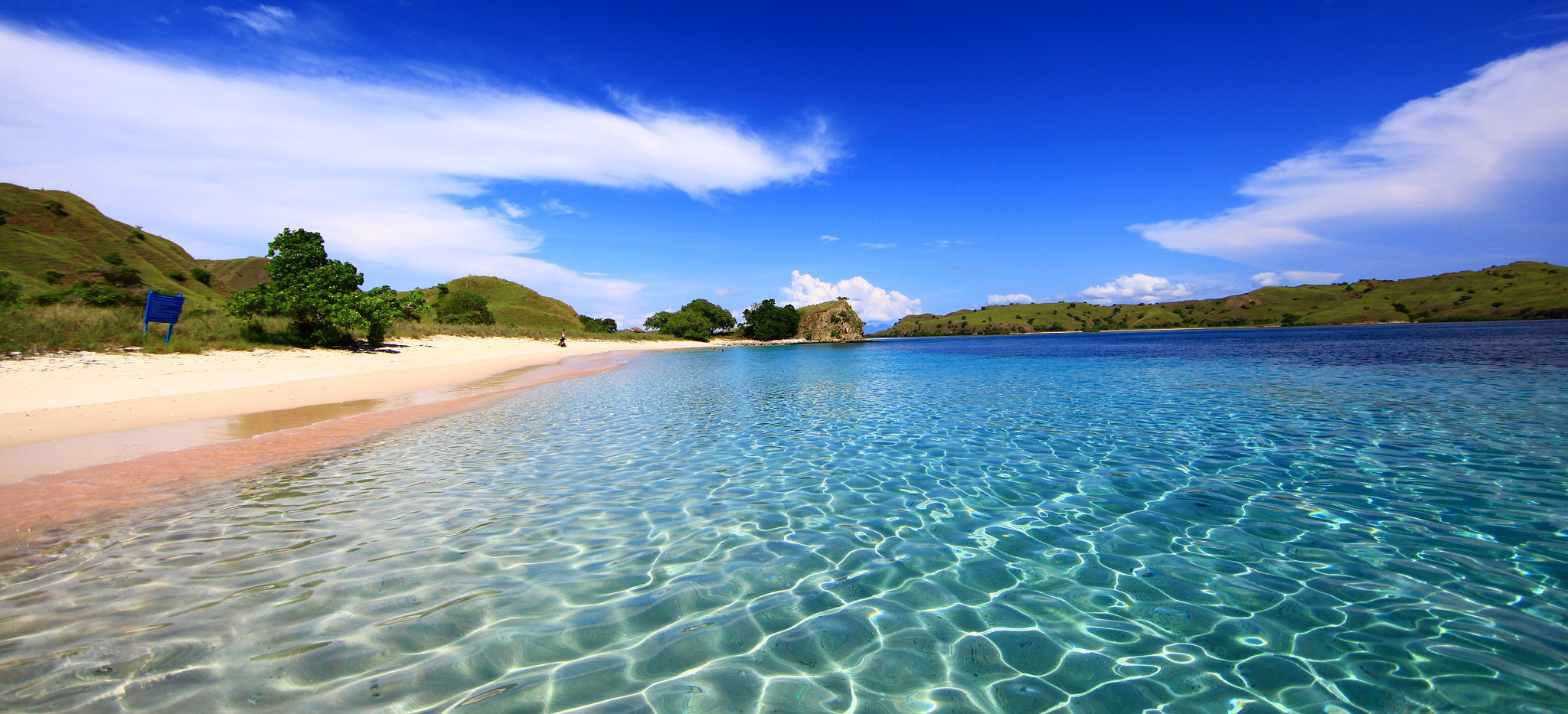 Indonesia.Travel/ Flicker Pink sand beach at Komodo Island.